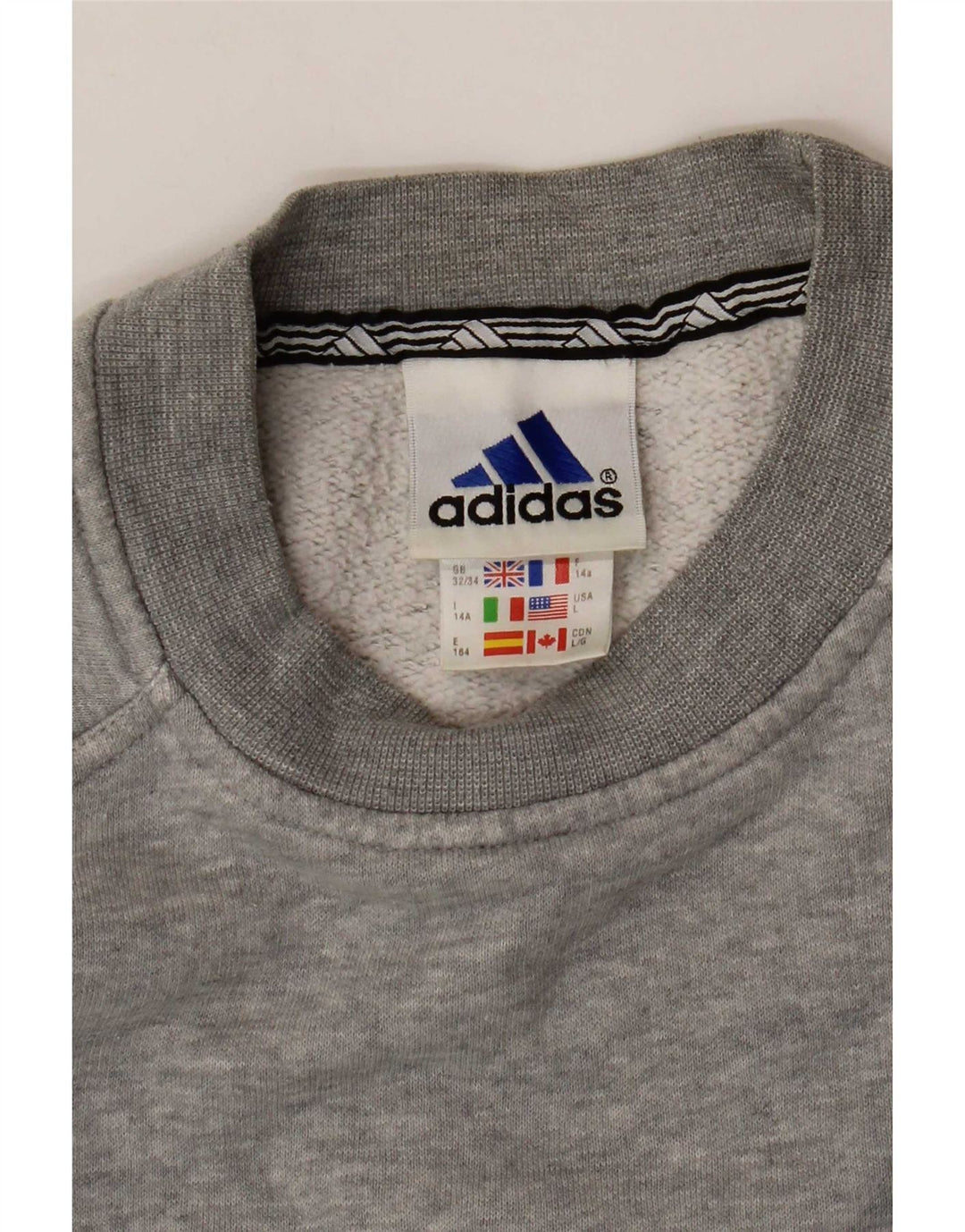 Adidas Sudadera para niño Jumper 13-14 años Gris Algodón