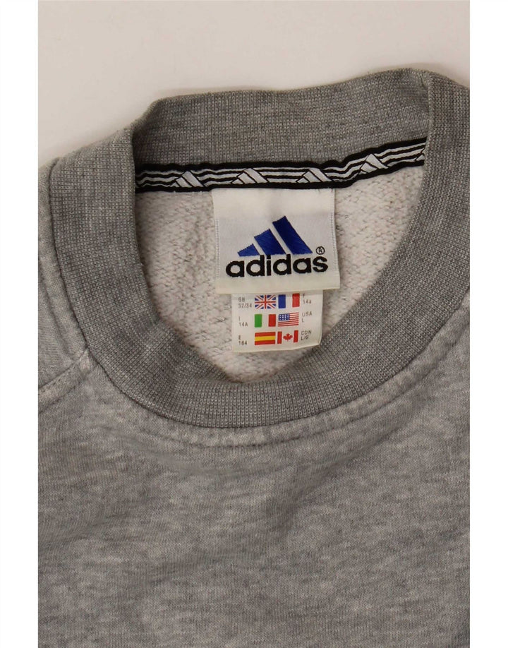 Adidas Sudadera para niño Jumper 13-14 años Gris Algodón