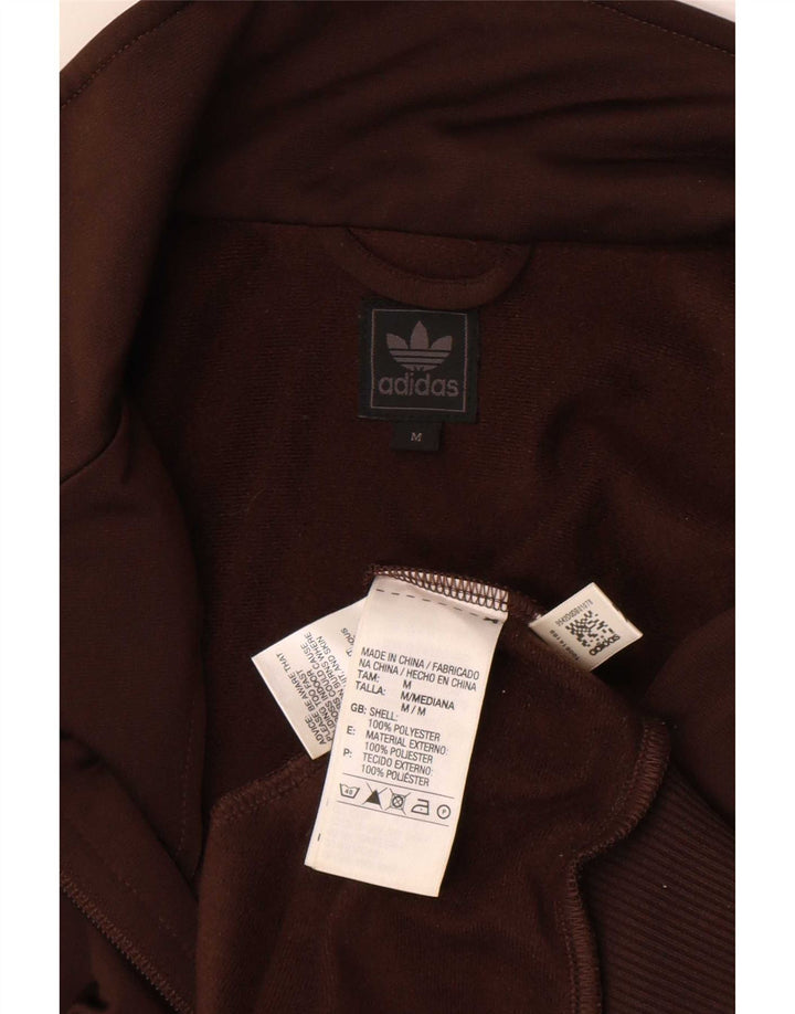 Adidas Hombre Chándal Top Chaqueta Marrón Medio Poliéster