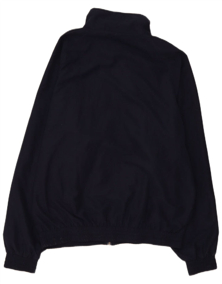 Fila Mens Chándal Top Chaqueta Grande Azul Marino Rayas Poliéster