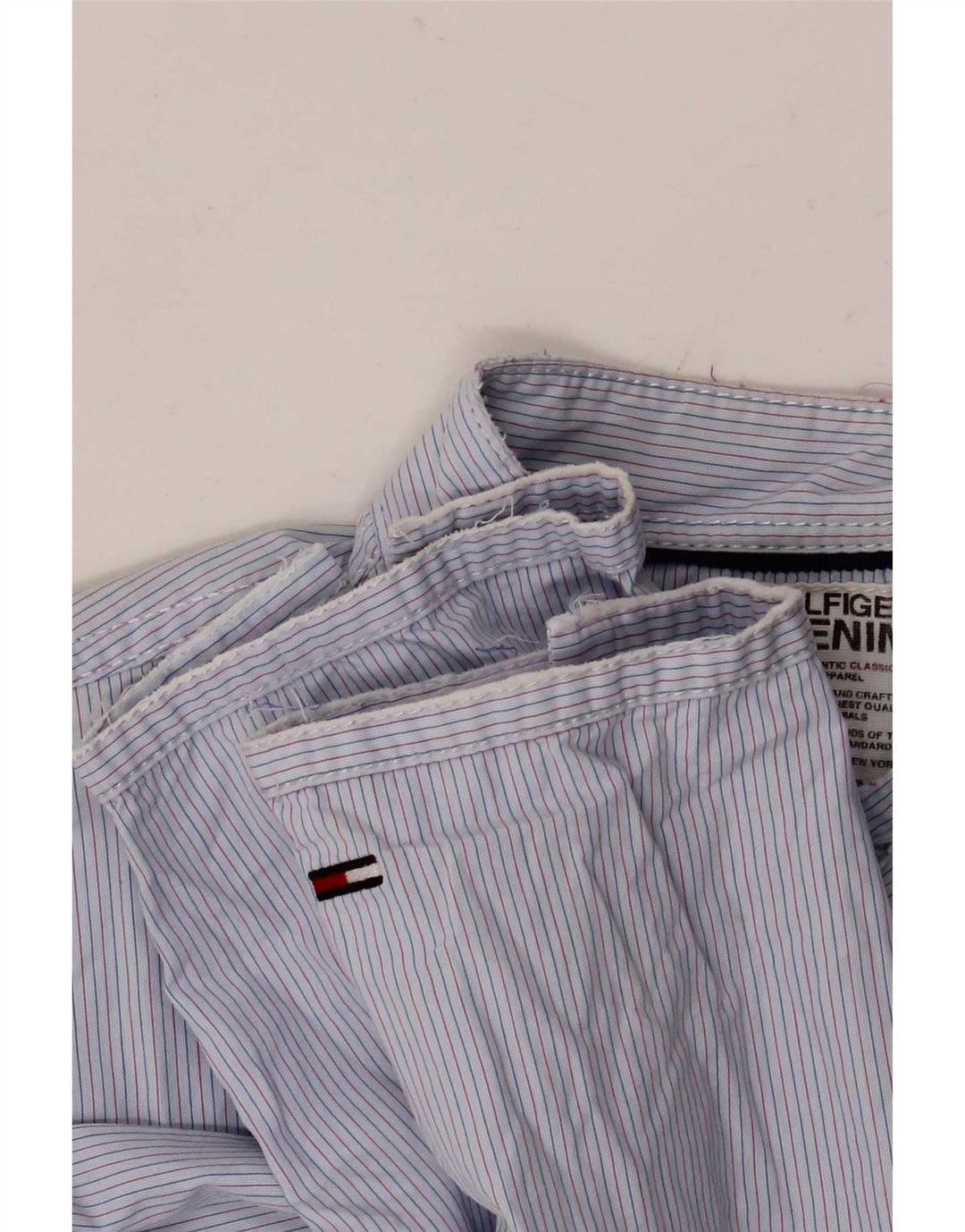 Camisa Tommy Hilfiger Hombre Small Blue Pinstripe