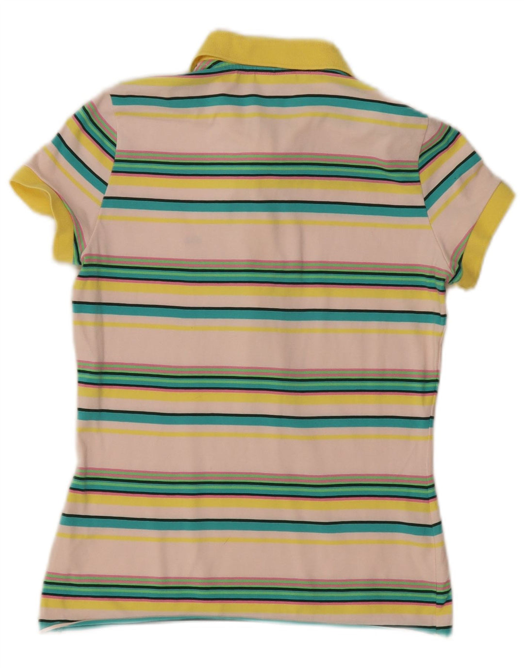 Polo LACOSTE para mujer talla 40 mediano algodón a rayas multicolor
