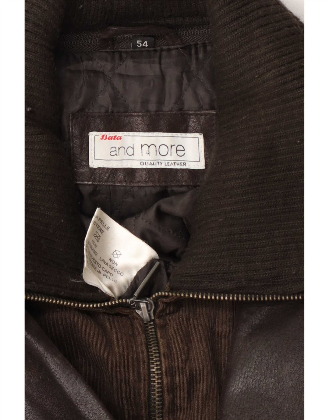 Bata Chaqueta de cuero para hombre IT 54 2XL Marrón