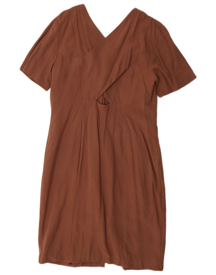 VICINI Vestido tubo para mujer IT 40 Small Marrón Modal