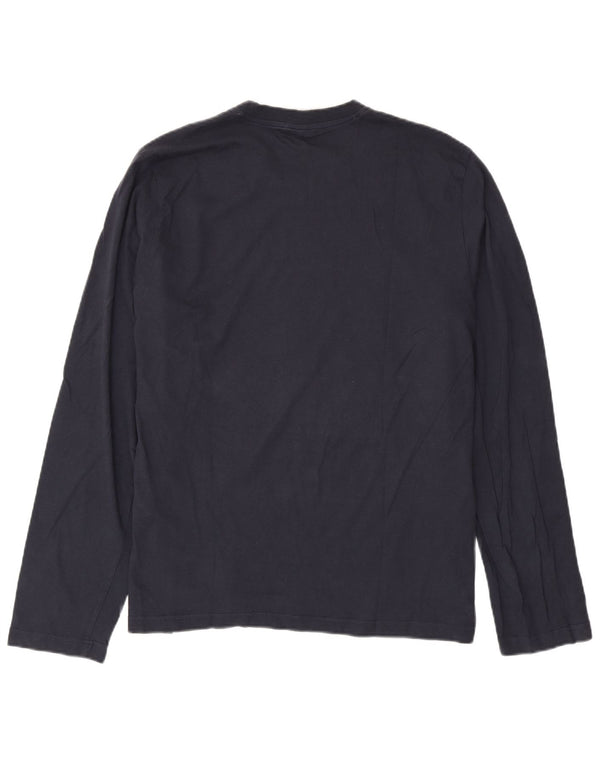 Adidas Mens Top Long Sleeve XL Navy Blue Cotton