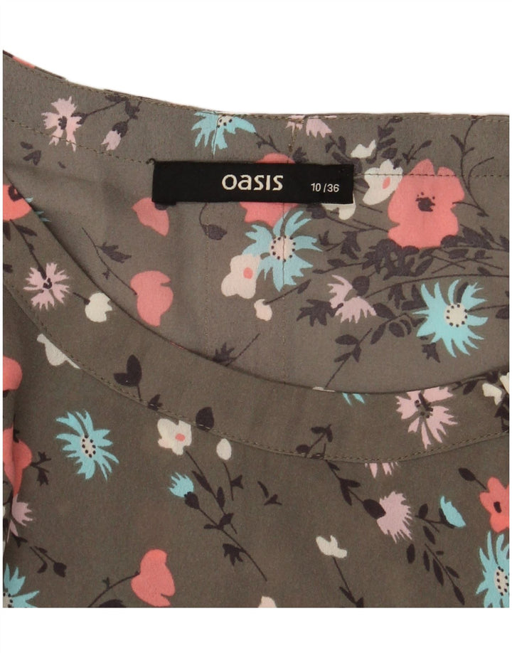 Blusa Oasis para mujer Top UK 10 Small Green Floral