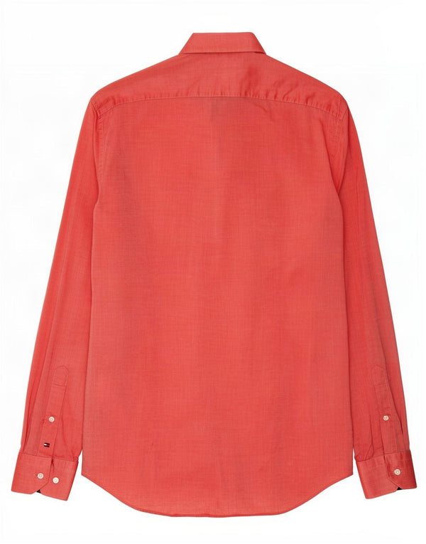 Tommy Hilfiger Camisa Slim Fit para hombre Talla 41 16 Algodón rosa grande