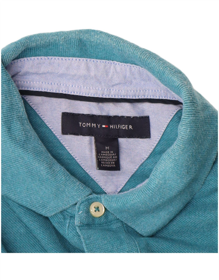 TOMMY HILFIGER Polo para hombre de algodón azul medio
