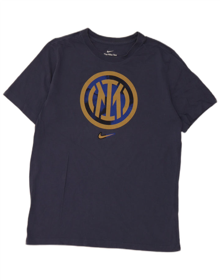 Camiseta Nike Inter Milan Graphic para hombre, talla mediana, azul marino, algodón
