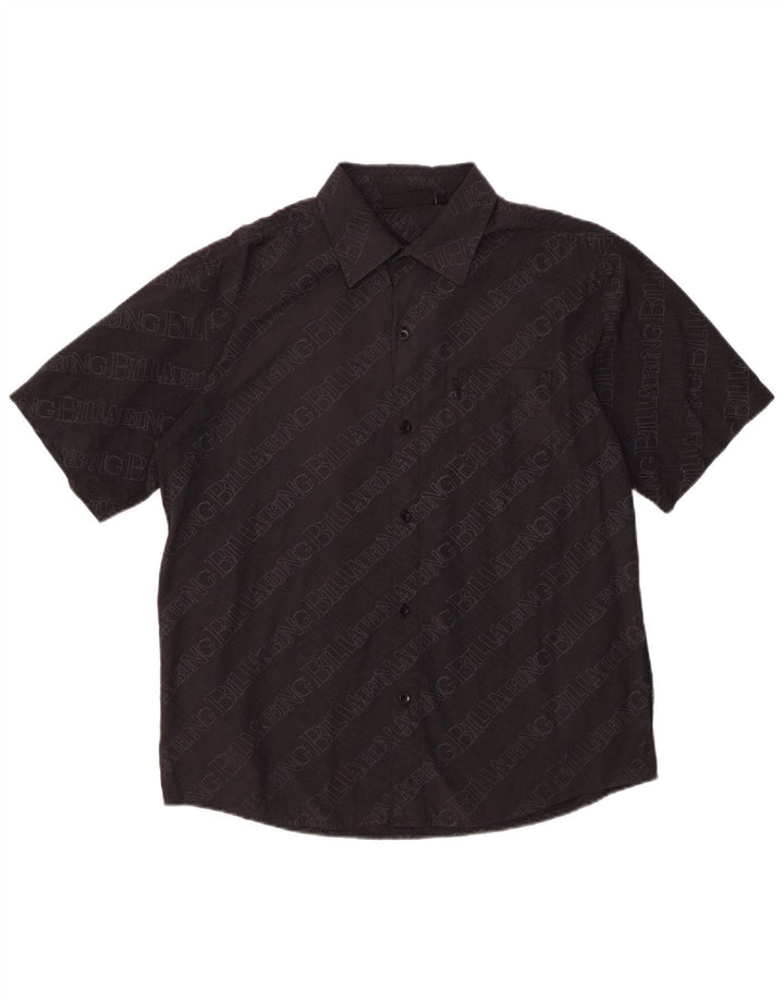 Billabong Mens Graphic Camisa De Manga Corta De Algodón Negro Mediano