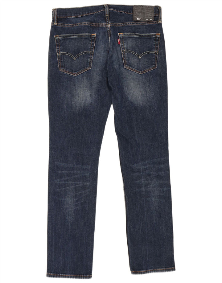 Levi's Hombre 511 Slim Jeans W32 L32 Algodón Azul Marino