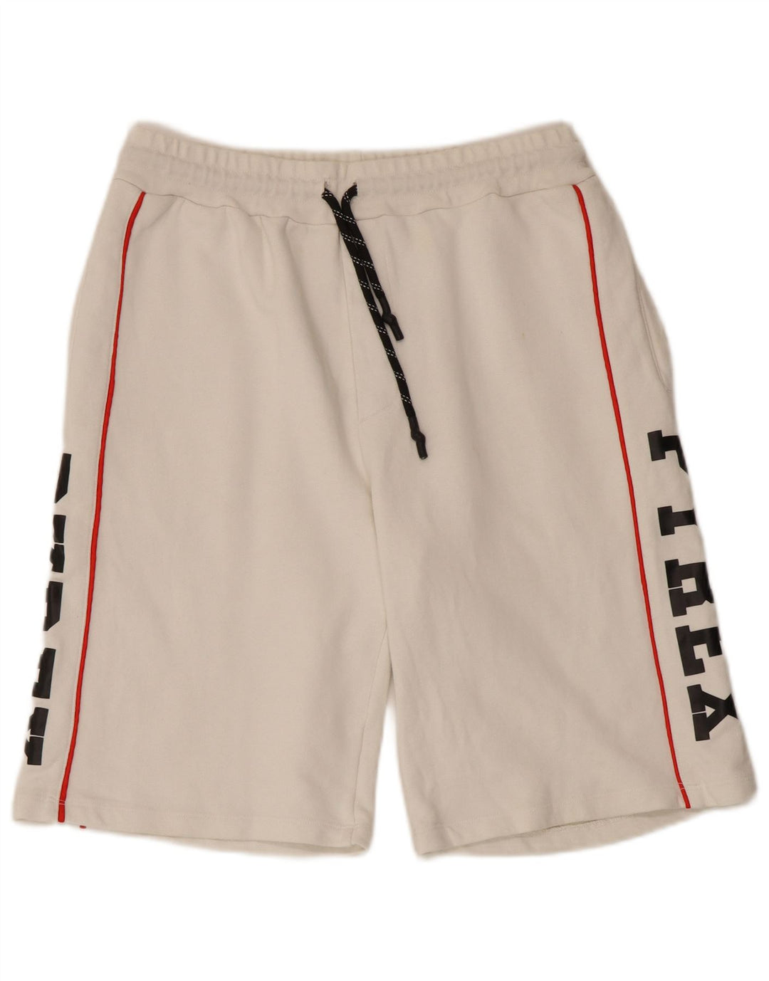 PYREX Pantalones cortos deportivos gráficos para hombre Algodón blanco mediano