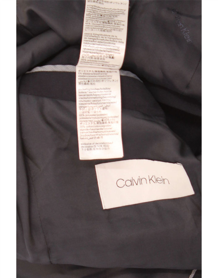 Calvin Klein Chaqueta tipo blazer de 2 botones para hombre IT 48 Poliéster negro mediano