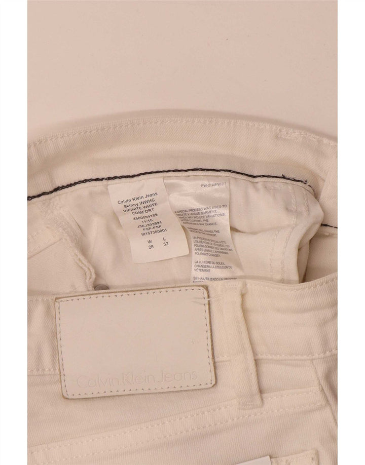 Vaqueros pitillo para mujer Calvin Klein W28 L28 Blanco
