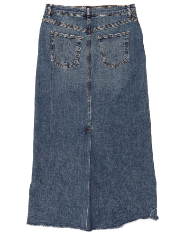 Zara Mujer Falda Vaquera XL W32 Azul