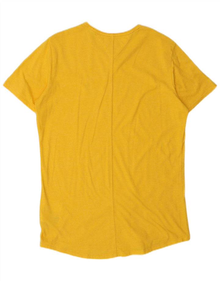 TOMMY HILFIGER Camiseta para mujer Top UK 44 Algodón amarillo mediano