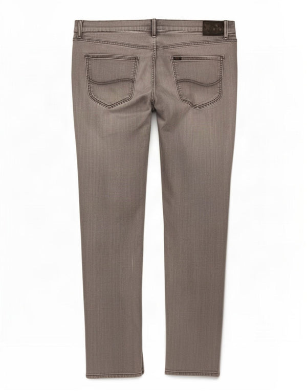Lee Mens Arvin Vaqueros Pitillo Desgastados W36 L34 Algodón Gris