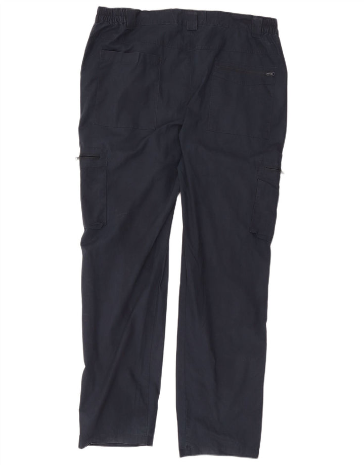 Pantalón cargo recto para hombre Mountain Warehouse W36 L30 Poliéster azul marino