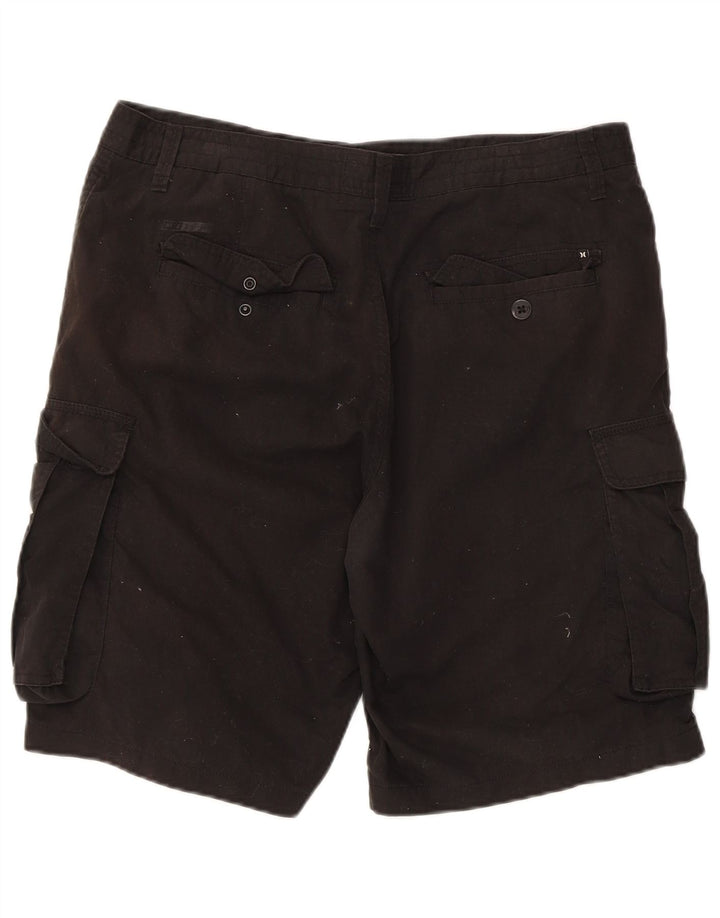 Hurley Shorts Cargo Para Hombre W34 Grande Algodón Negro