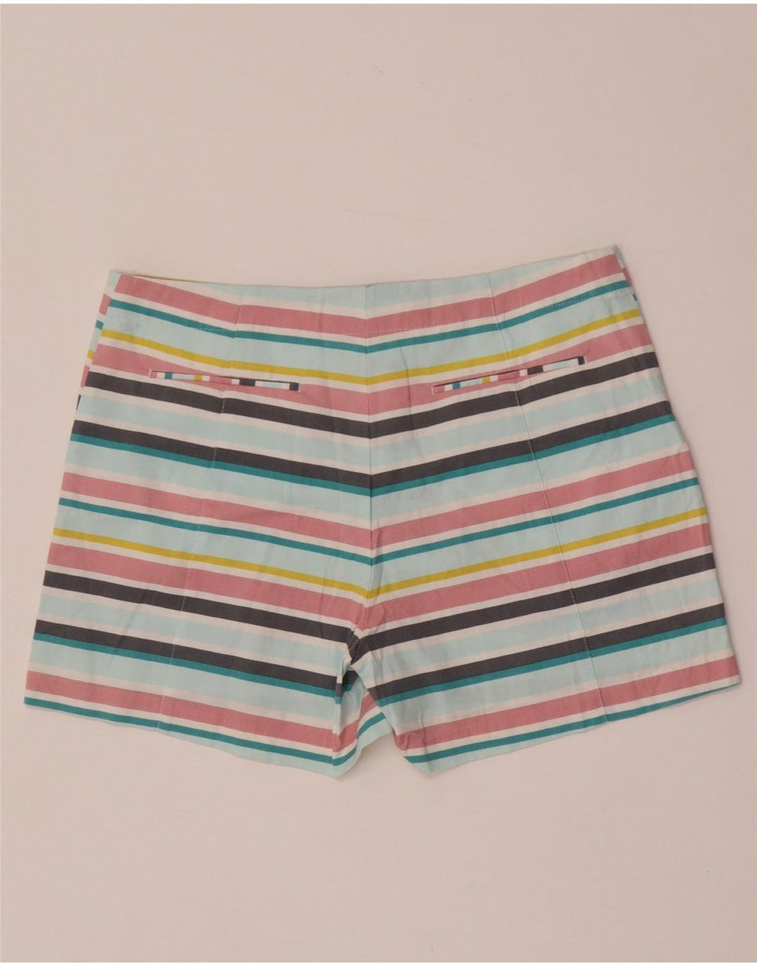 OASIS Pantalones cortos chinos para mujer UK 12 Medium W32 Algodón a rayas multicolor