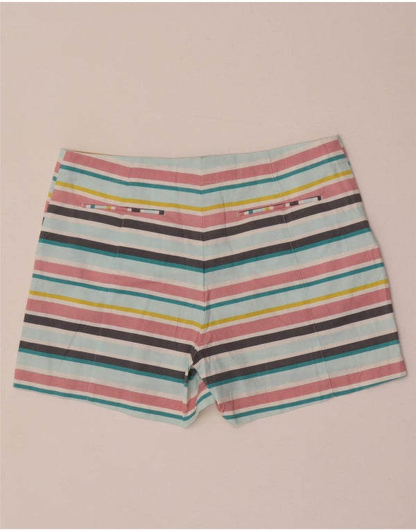 OASIS Pantalones cortos chinos para mujer UK 12 Medium W32 Algodón a rayas multicolor