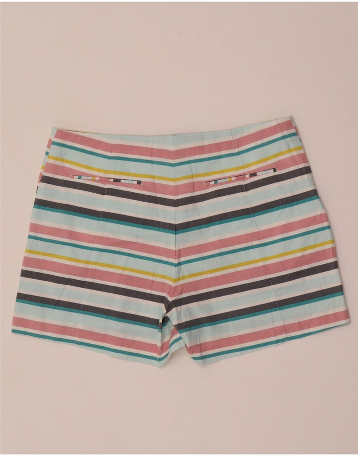 OASIS Pantalones cortos chinos para mujer UK 12 Medium W32 Algodón a rayas multicolor