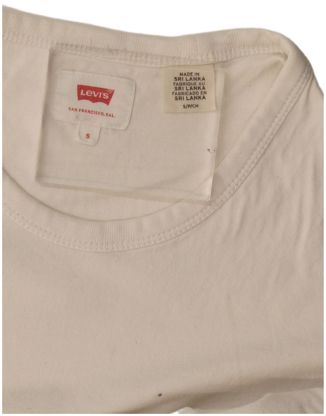 Levi's Camiseta para Mujer Top UK 8 Small White