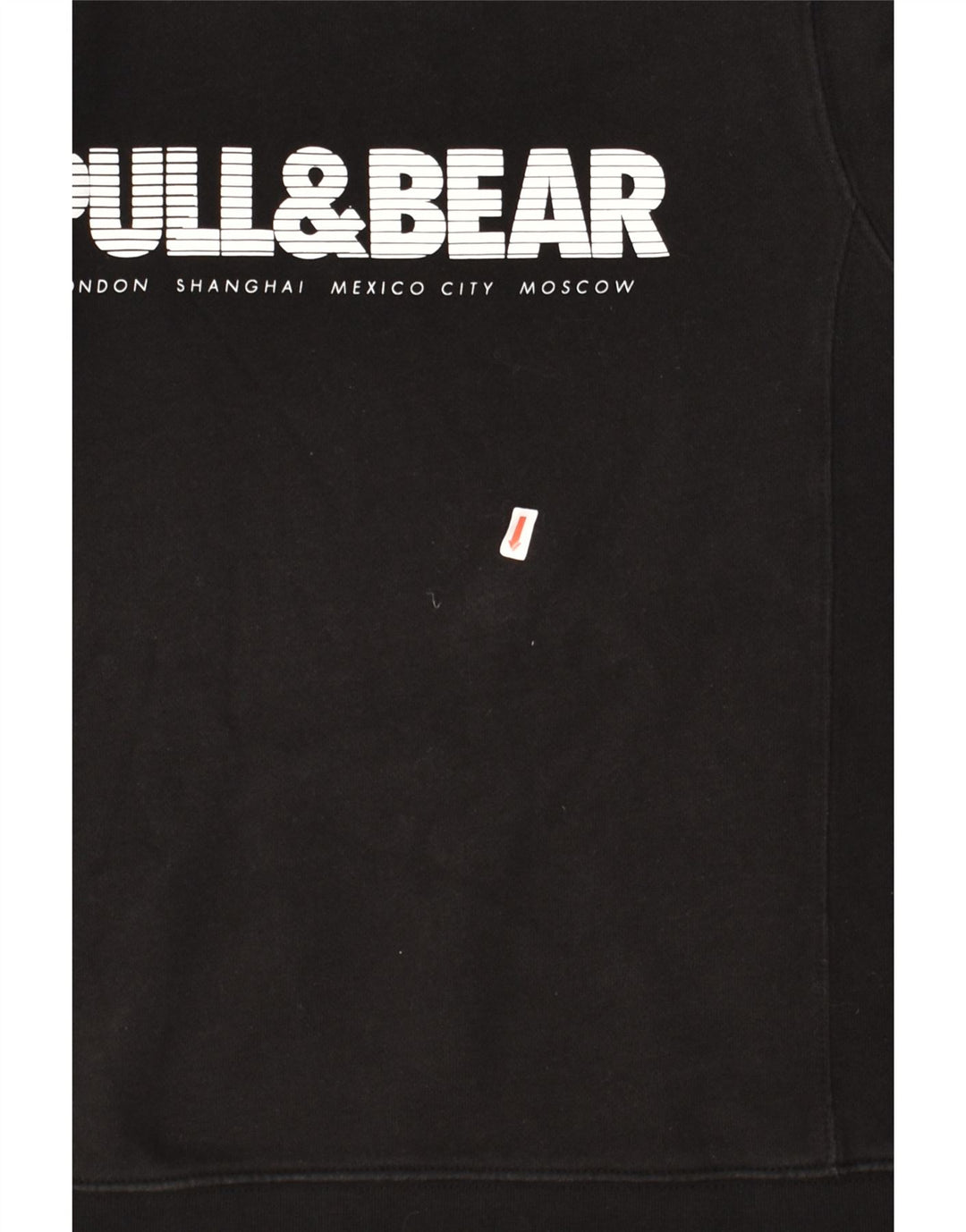 PULL & BEAR Mens Graphic Sweatshirt Jumper Small Black | Vintage Pull & Bear | Thrift | Second-Hand Pull & Bear | Used Clothing | Messina Hembry 