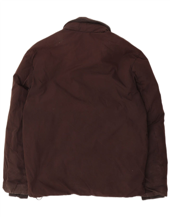 Zara Mens Chaqueta Acolchada Con Capucha UK 36 Small Poliéster Negro