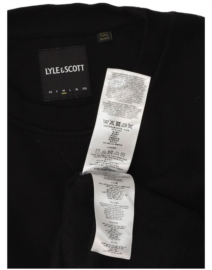 LYLE & SCOTT Sudadera tipo jersey para hombre Medium Black Cotton
