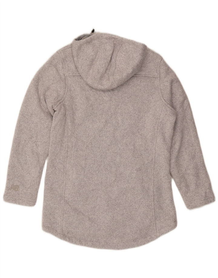 New Balance Sudadera con capucha y cremallera para mujer UK 14 Poliéster gris medio