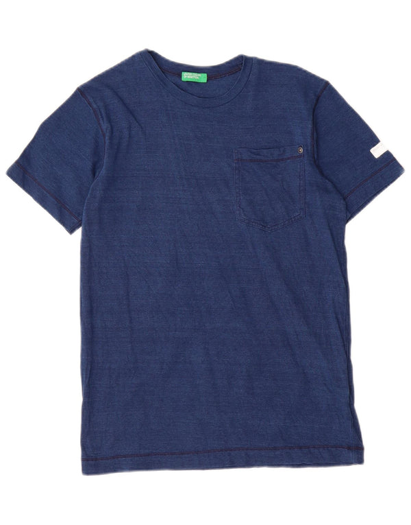 Benetton Camiseta para Niño Top 10-11 Años XL Azul Marino Rayas Algodón