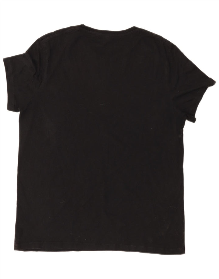 Jack Wills - Camiseta para hombre, talla grande, algodón negro