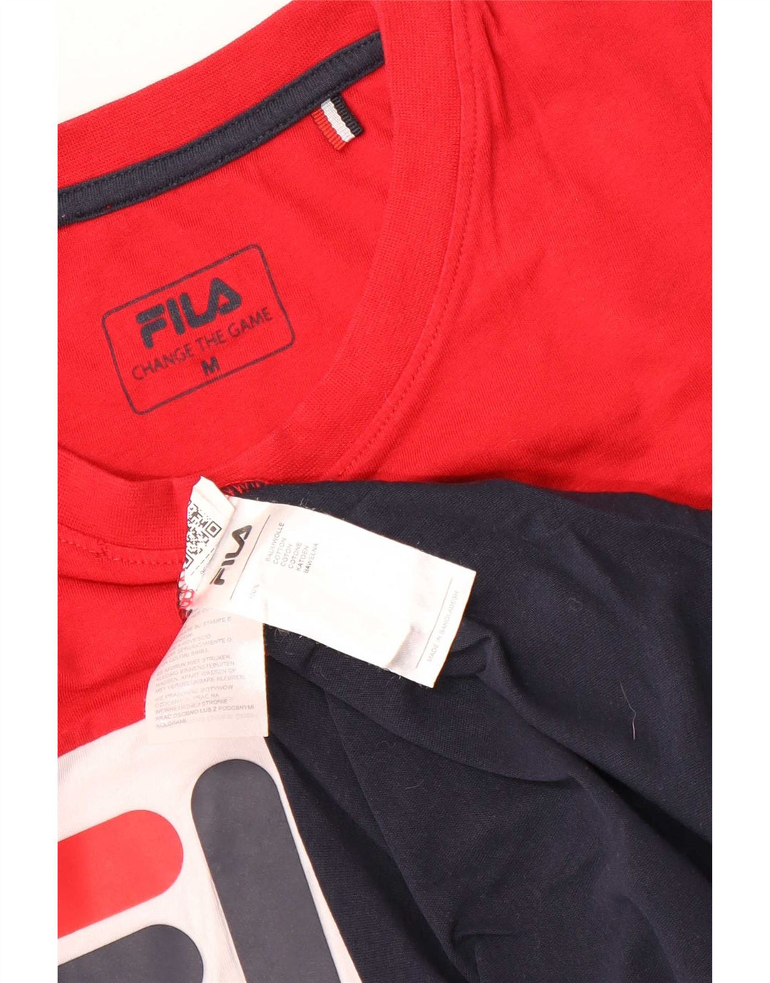 Fila Camiseta gráfica para hombre Top mediano de algodón con bloques de color multicolor
