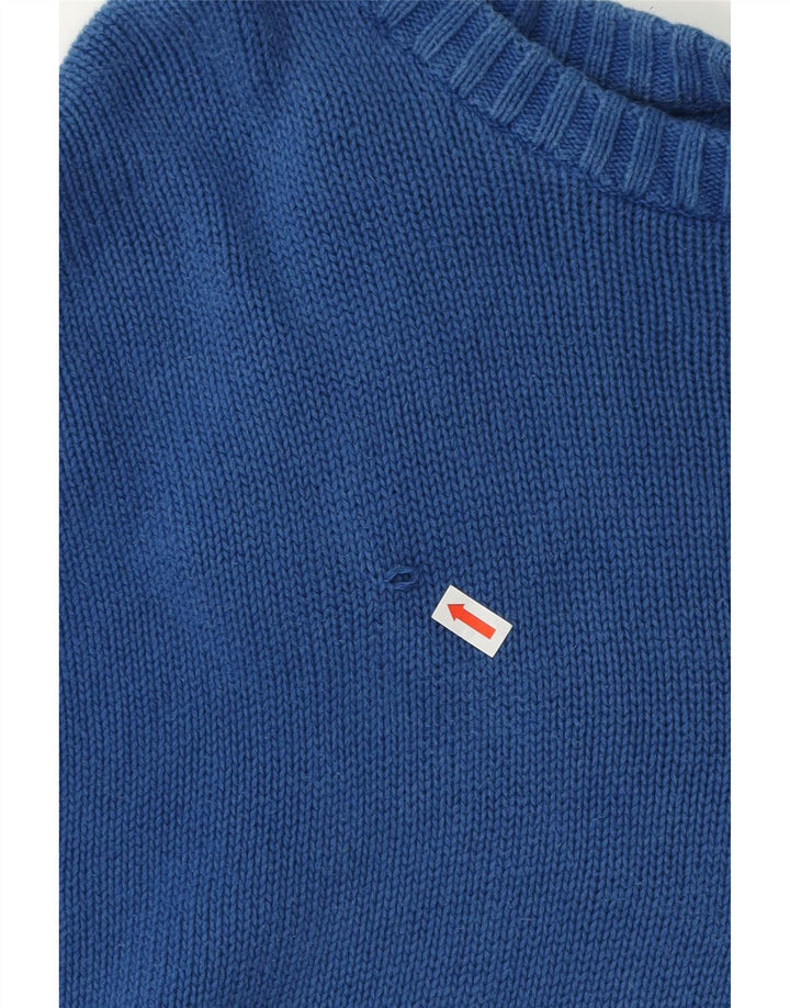 Chaps Suéter de cuello redondo grande para hombre 4XL Algodón azul