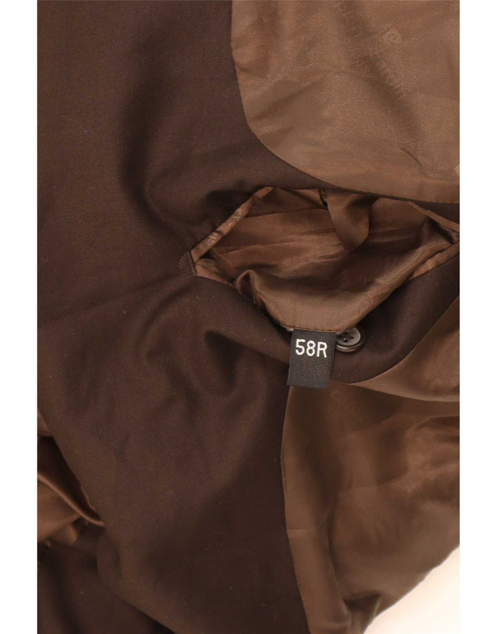 Pierre Cardin Chaqueta tipo blazer con 2 botones para hombre IT 58 4XL Marrón