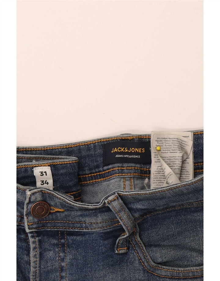 Jack & Jones Hombre GLENN Slim Jeans W31 L34 Algodón Azul