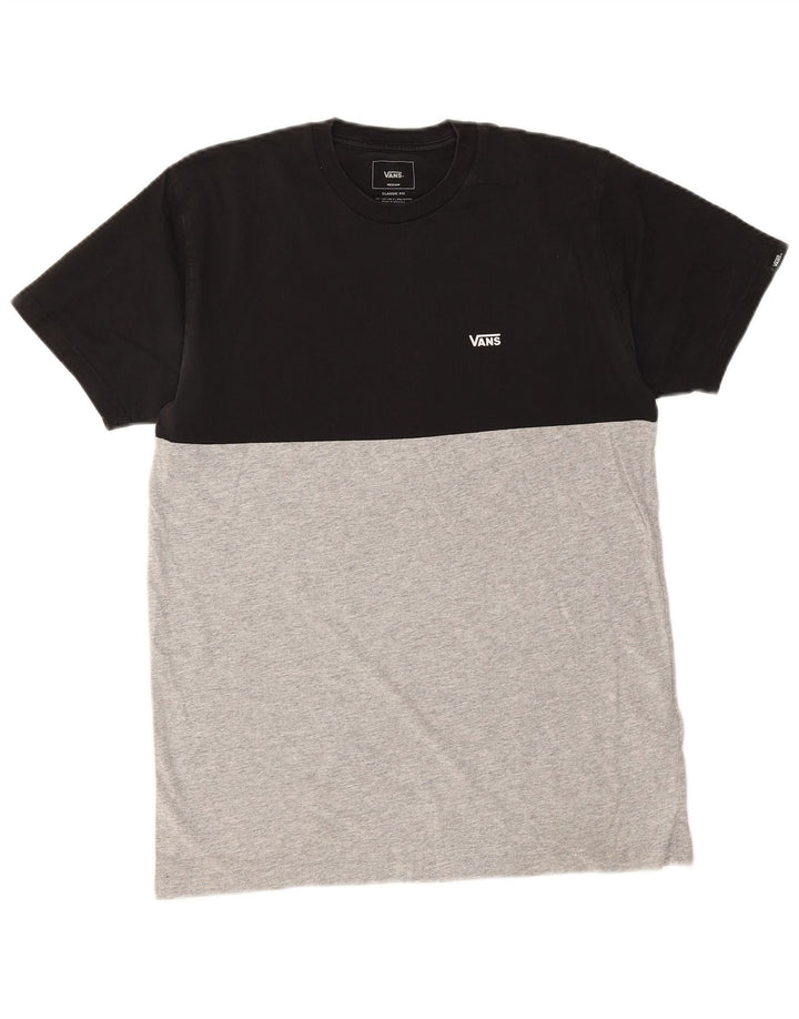 Vans Hombre Classic Fit Camiseta Top Medium Black Colorblock Algodón