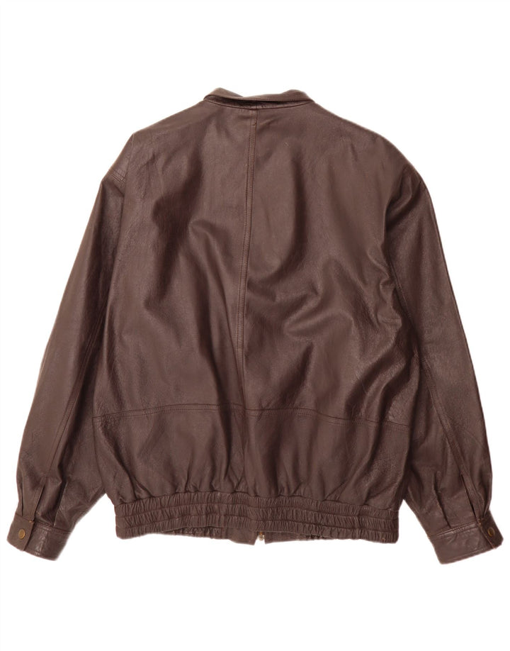 Vintage hombres chaqueta de cuero Reino Unido 40 marrón grande