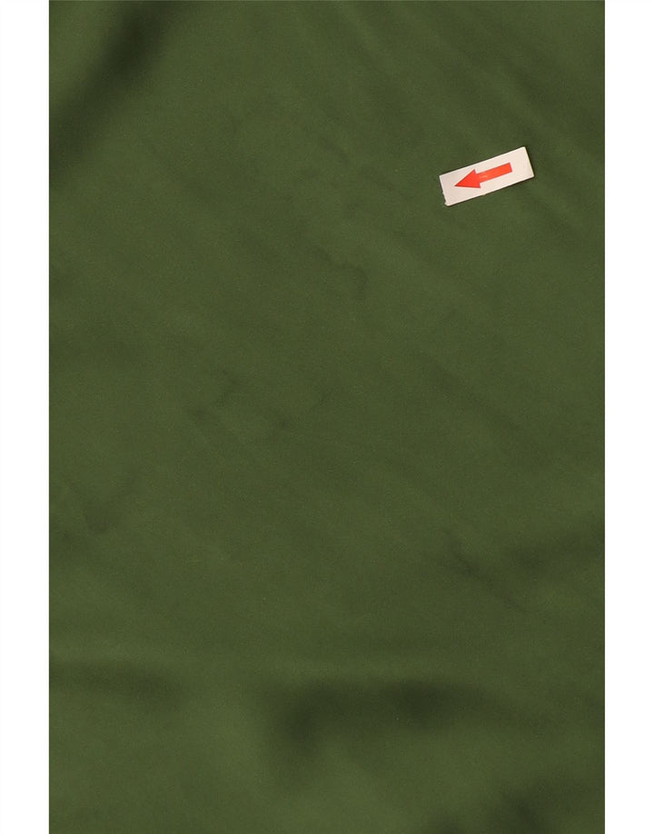 Zara Vestido Camisero Mujer UK 44 Poliéster Verde Medio