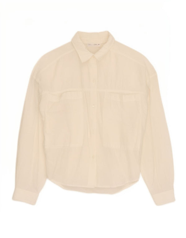 Blusa Camisa Niña Zara 13-14 Años Modal Blanco