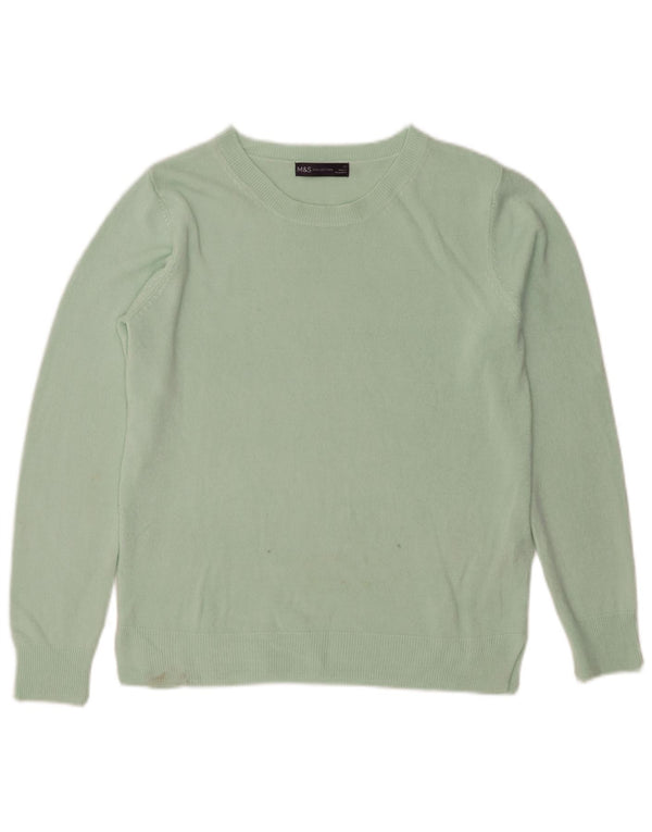 Marks & Spencer Jersey con Cuello Barco para Mujer UK 40 Acrílico Verde Medio