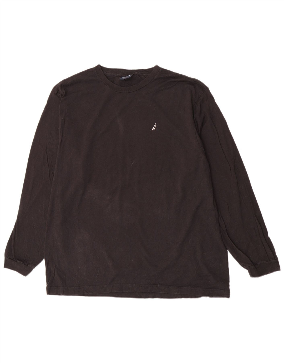 NAUTICA Camiseta Hombre Manga Larga Grande Algodón Negro