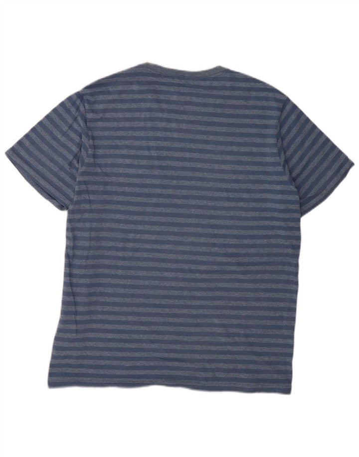 Levi's Camiseta estándar para hombre Top grande de algodón a rayas azules