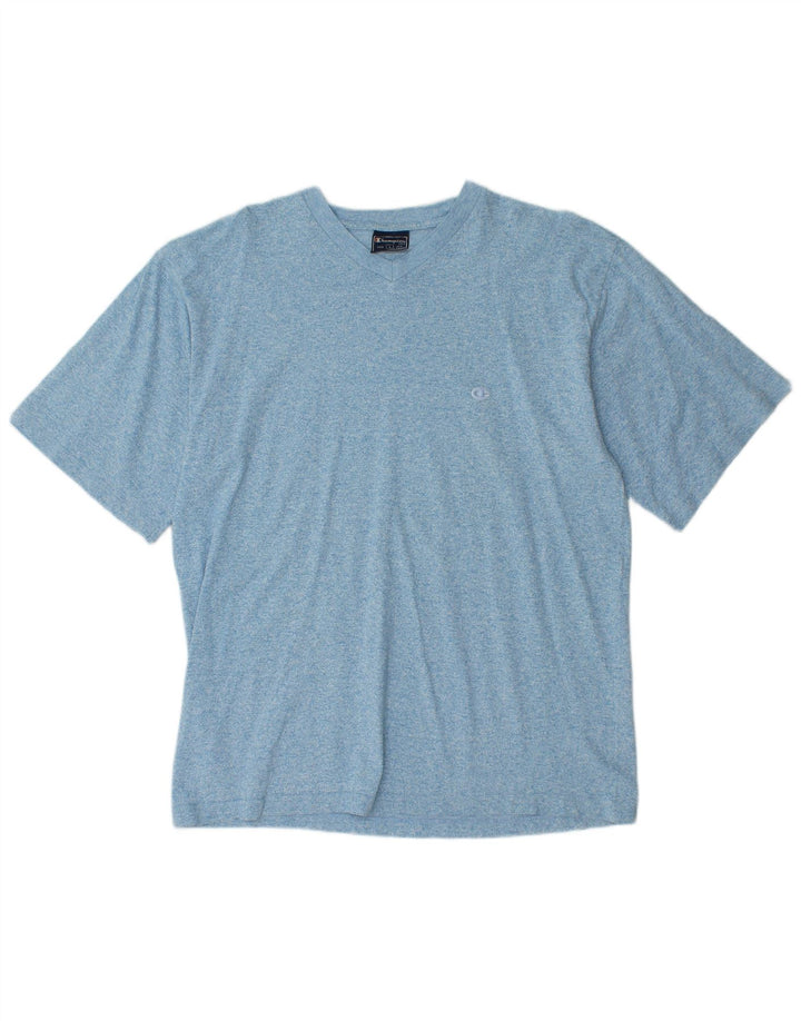 CHAMPION Camiseta para hombre Top grande de algodón moteado azul