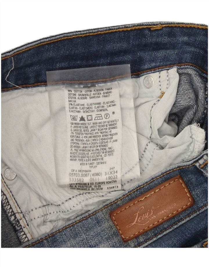 Vaqueros Levi's Mujer Slim W31 L34 Algodón Azul