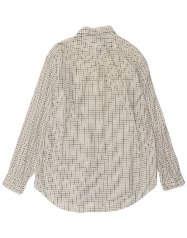 POLO RALPH LAUREN Camisa Yarmouth para hombre Talla 16 Algodón a cuadros blanco grande