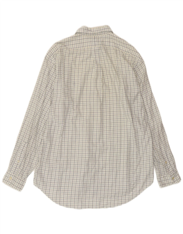 POLO RALPH LAUREN Camisa Yarmouth para hombre Talla 16 Algodón a cuadros blanco grande