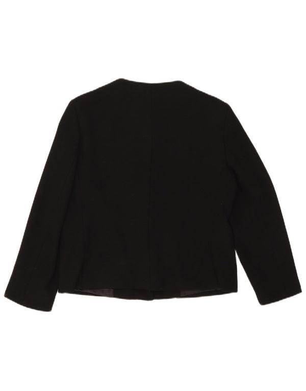 Zara Womens 1 Button Blazer Jacket UK 12 Medium Black