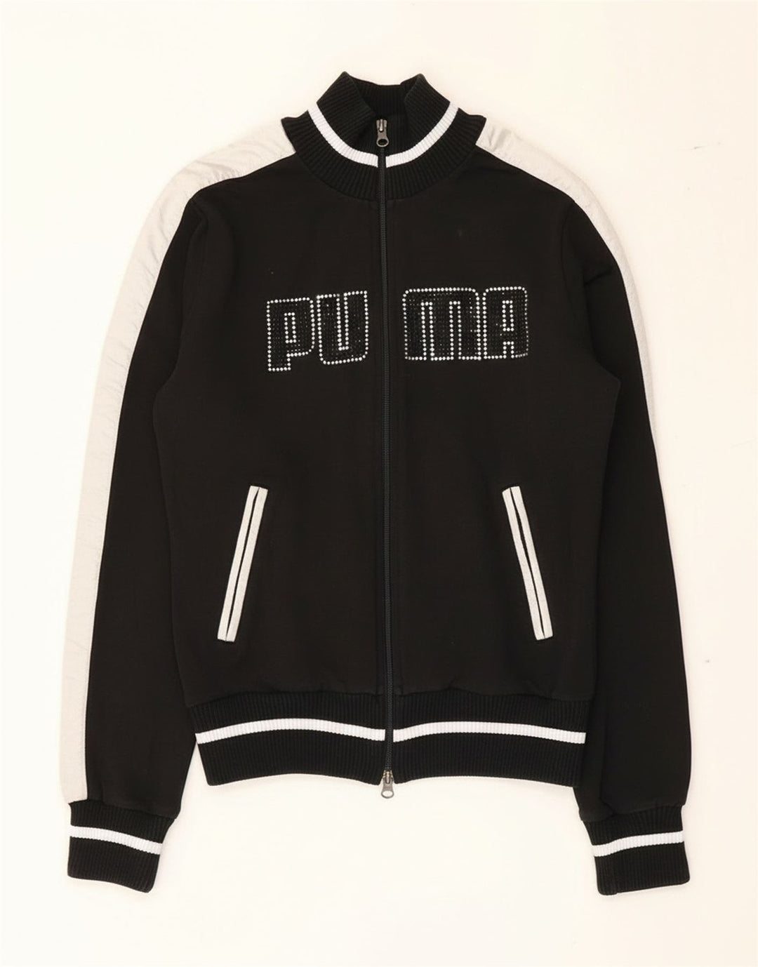 Puma Chaqueta de chándal gráfica para mujer UK 40 Medium Black Colourblock